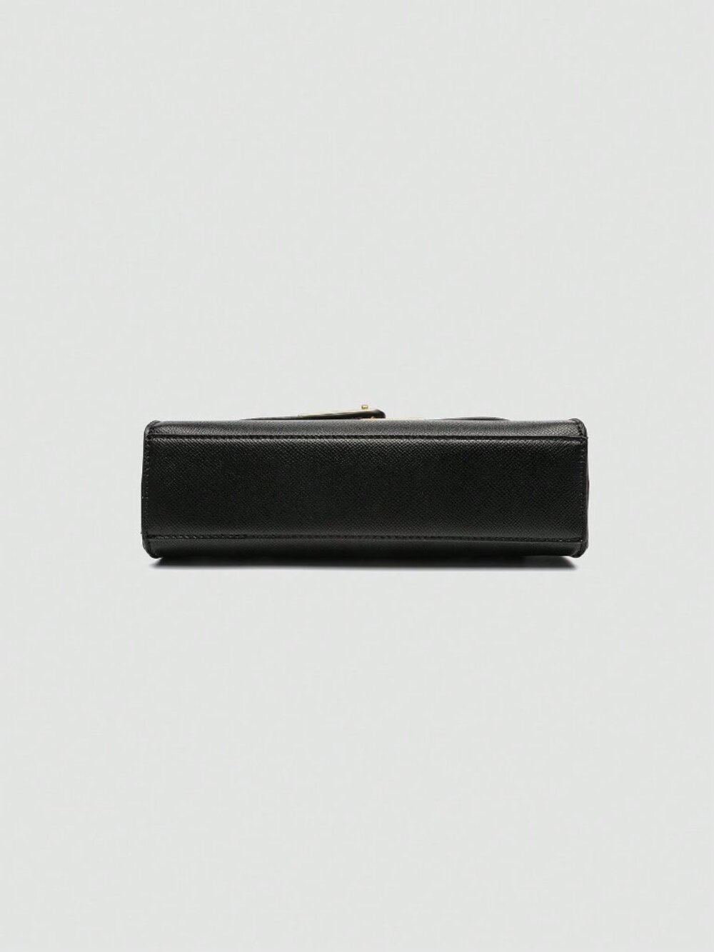 Black Fashionable Women's Plain Square Top Handle Shoulder Bag - Picture 6 of 9